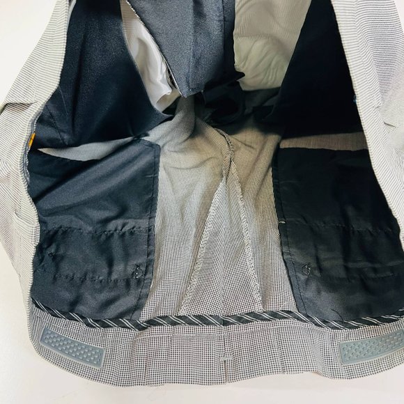 The Suit Company Mens Dress Pants Gray Houndstooth Pockets‎ Tasmania Wool 34x29 - Picture 10 of 11